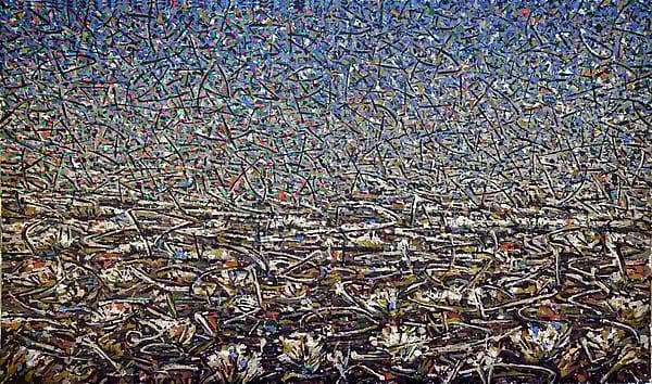 Yaz manzarasi-5, diptychon, 150 x 250 cm, 2013